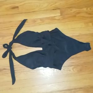 Abercrombie & Fitch Black Low Cut Bathing Suit